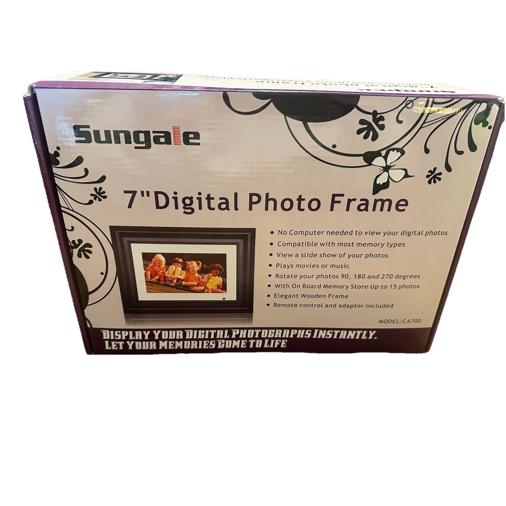 Sungale 7 inch Digital Desk Photo Frame CA700 Music Player Movie Player